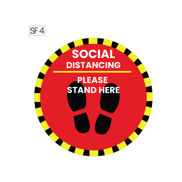 Social distancing floor stickers dubai
