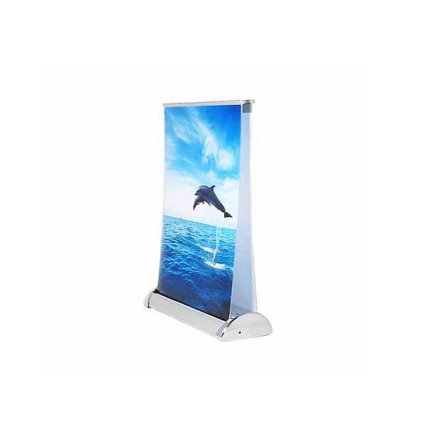 Desktop double sided banner stand